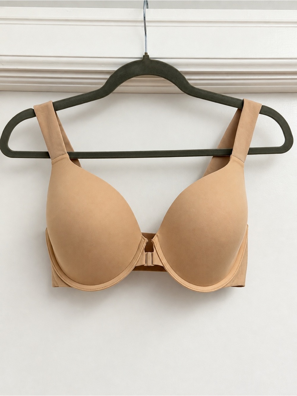 SPANX Bra-llelujah Full Coverage Bra Nude Front-Closure Smooth T-Shirt Bra
